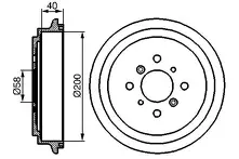 Задний тормозной барабан Bosch 0 986 477 141