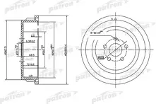 Задний тормозной барабан Patron  PDR1479