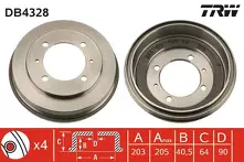 Задний тормозной барабан TRW DB4328