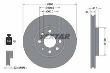 Тормозной диск Textar 92111103 для Opel Tigra B / кабриолет