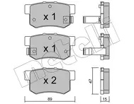 Задние тормозные колодки Metelli  22-0173-0