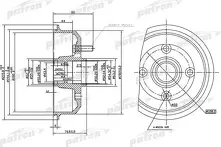 Задний тормозной барабан Patron PDR1059