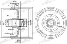 Задний тормозной барабан Patron PDR1057