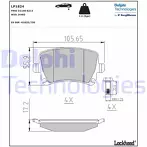 Задние тормозные колодки Delphi LP1824 для Seat Leon 2 пок. / рестайлинг