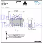 Задние тормозные колодки Delphi  LP571