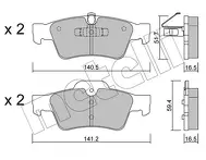 Задние тормозные колодки Metelli  22-0568-1