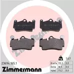 Задние тормозные колодки Zimmermann 23694.165.1 для Porsche Cayenne 9PA