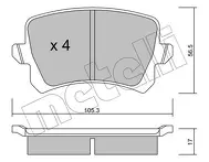 Задние тормозные колодки Metelli 22-0806-0 для Volkswagen Sharan 2 пок. / рестайлинг