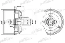 Задний тормозной барабан Patron  PDR1115