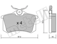 Задние тормозные колодки Metelli 22-0100-2 для Renault Grand Scenic 3 пок. / рестайлинг