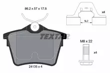 Задние тормозные колодки Textar 2413501 для Peugeot 407 1 пок. / купе