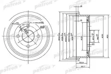 Задний тормозной барабан Patron  PDR1119
