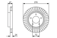 Тормозной диск Bosch 0 986 479 A52 для Ford Maverick 2 пок.