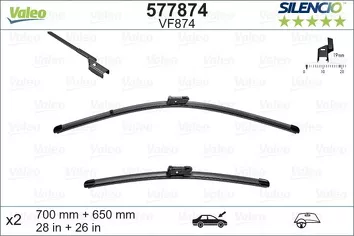 Valeo Silencio Flat VF874 <span>щетки стеклоочистителя 700/650 мм</span>