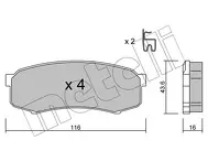 Задние тормозные колодки Metelli  22-0432-0