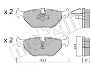 Задние тормозные колодки Metelli  22-0210-0