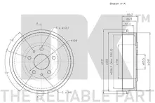 Задний тормозной барабан NK 252543