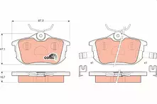 Задние тормозные колодки TRW GDB1314 для Volvo S40 1 пок. / 644 / рестайлинг