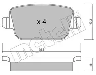 Задние тормозные колодки Metelli  22-0780-0