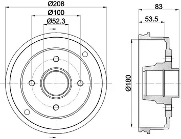 Hella Pagid 8DT 355 300-351 <span>задний тормозной барабан</span>