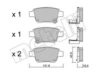 Задние тормозные колодки Metelli 22-0451-0 для Toyota Corolla Verso 2 пок. / рестайлинг