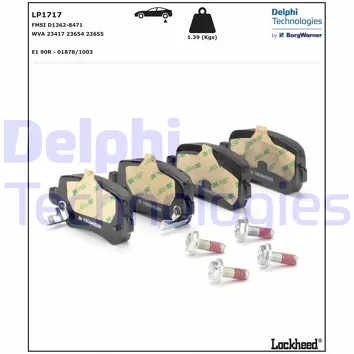 Delphi LP1717 <span>тормозные колодки задние</span>