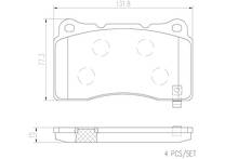Передние тормозные колодки Brembo Beyond Line P 09 004E для Tesla Model X 1 пок.