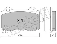 Задние тормозные колодки Metelli 22-0251-6 для Tesla Model X 1 пок.