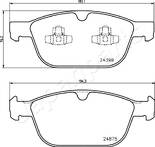 Передние тормозные колодки Japanparts PA-0334AF для Volvo XC60 1 пок. / 156 / рестайлинг