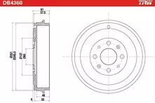 Задний тормозной барабан TRW  DB4360