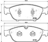 Передние тормозные колодки Japanparts  PA-0925AF