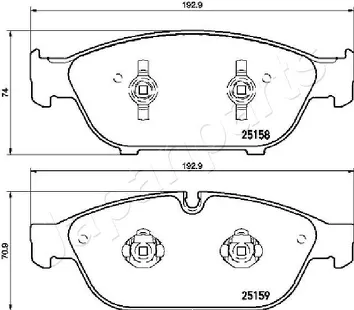 Japanparts PA-0925AF <span>тормозные колодки передние</span>