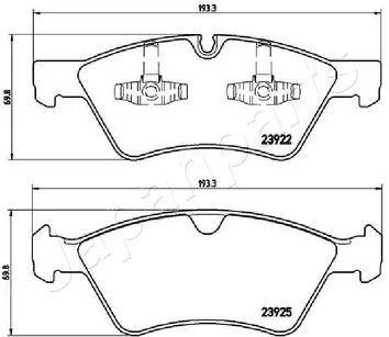 Japanparts PA-0528AF <span>тормозные колодки передние</span>