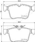 Задние тормозные колодки Japanparts  PP-0507AF