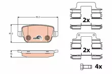 Задние тормозные колодки TRW  GDB1708