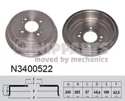 Задний тормозной барабан Nipparts N3400522