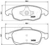 Передние тормозные колодки Japanparts  PA-0603AF