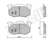 Задние тормозные колодки Metelli  22-0038-0