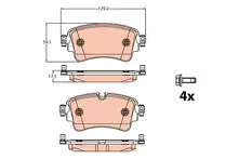 Задние тормозные колодки TRW GDB2132 для Audi A6 C8 / седан
