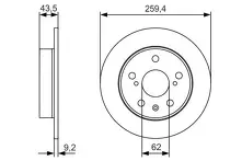 Тормозной диск Bosch  0 986 479 C44