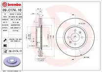 Тормозной диск Brembo Prime Line  09.C174.11