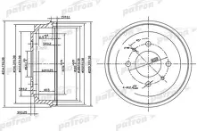 Задний тормозной барабан Patron  PDR1485
