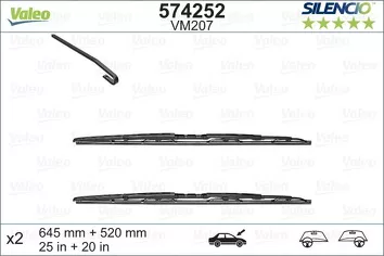 Valeo Silencio Performance VM207 <span>щетки стеклоочистителя 645/520 мм</span>
