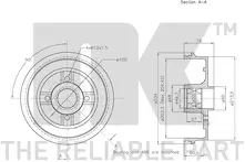 Задний тормозной барабан NK 253930
