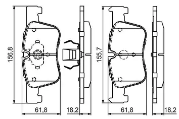 Bosch 0 986 494 689 <span>тормозные колодки передние</span>