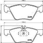 Передние тормозные колодки Japanparts PA-0520AF для Mercedes-Benz E-Class S210 / универсал