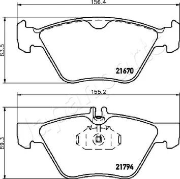 Japanparts PA-0520AF <span>тормозные колодки передние</span>