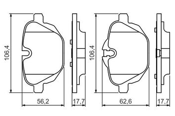 Bosch 0 986 494 432 <span>тормозные колодки задние</span>
