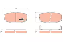 Задние тормозные колодки TRW GDB3344 для Kia Sorento 1 пок.