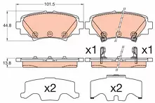 Задние тормозные колодки TRW  GDB3593